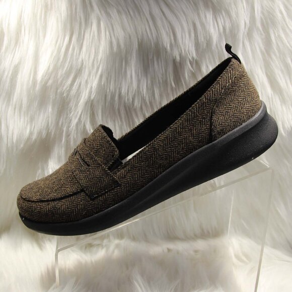 CLOUDSTEPPERS by Clarks Slip-On Loafers Sillian 2.0 Hope Brown Tweed Size 10 M - Picture 4 of 14